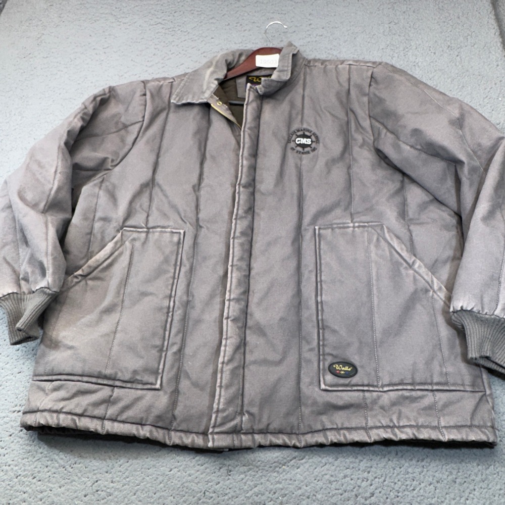 Walls Zero-Zone Jacket Mens 2XL Grey Canvas Insulated Workwear Duck Coat